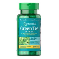 Puritan's Pride Green Tea Extract 315 mg 100 капсул Екстракт зеленого чая