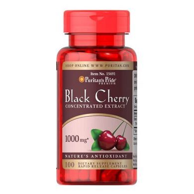 Puritan's Pride Black Cherry Extract 1000 mg 100 капс Інші екстракти