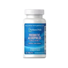 Puritan's Pride Probiotic Acidophilus 100 таблеток Пробіотіки і Ензими