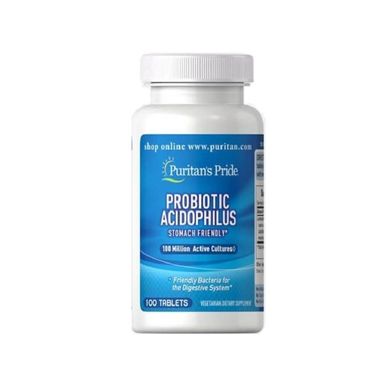 Puritan's Pride Probiotic Acidophilus 100 таблеток Пробиотики и энзимы