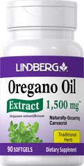 LINDBERG Oregano Oil 1500 mg 90 софт гелеві капсули Добавки на основі трав