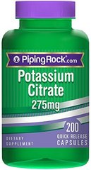 Piping Rock Potassium Citrate 275 mg 200 capsules Минералы