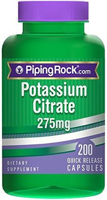 Piping Rock Potassium Citrate 275 mg 200 capsules Мінерали