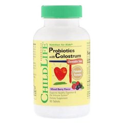 ChildLife Probiotics with Colostrum 90 жевательных таблеток Другие добавки для детей