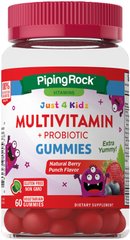 nature's truth just for kid multivitamin + probiotic 60 вегетаріанських жувальних таблеток Для дітей