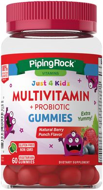 nature's truth just for kid multivitamin + probiotic 60 вегетарианских жевательных таблеток Для детей