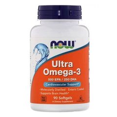 NOW Foods Ultra Omega-3 90 рідких капсул Омега-3