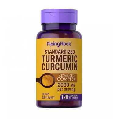 Piping Rock Turmeric Curcumin 2000 mg 120 softgels Добавки на основі трав