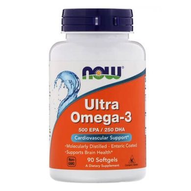 NOW Foods Ultra Omega 3 90 жидких капсул Омега-3