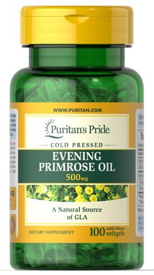 Puritan's Pride Evening Primrose Oil 500 mg with GLA 100 капсул Масло примулы вечерней