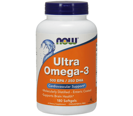 NOW Foods Ultra Omega 3 180 жидких капсул Омега-3