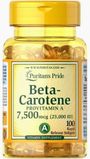 255 грн Витамин A Puritan's Pride Beta-Carotene 25000 IU 100 капсул