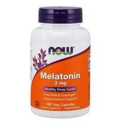 NOW Melatonin 3 mg 180 капс Мелатонін