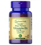 210 грн Витамин D Puritan's Pride Vitamin D3 5000 IU 100 капсул