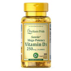 Puritan's Pride Vitamin D3 10,000 IU 100 капс Витамин D