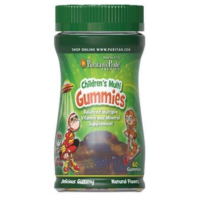 Puritan's Pride Children's Multivitamins & Minerals 60 Gummies Комплекс мультивитаминов для детей