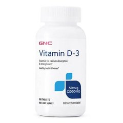 GNC Vitamin D-3 2000 IU 180 табл Вітамін D