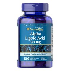 Puritan's Pride Alpha Lipoic Acid 200 mg 100 капсул Альфа-липоевая кислота