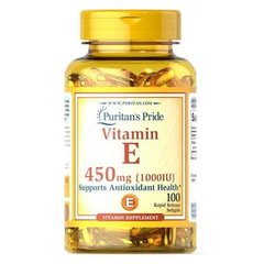 Puritan's Pride Vitamin E 450 mg 100 рідких капсул Вітамін E