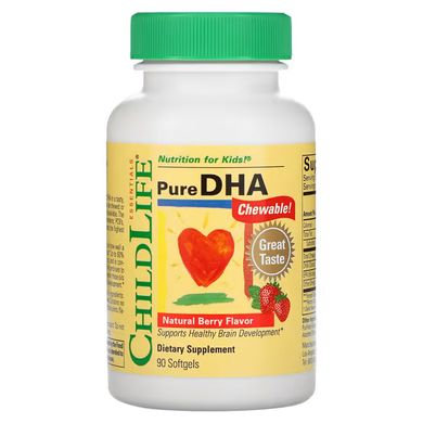 ChildLife Essentials, чистая омега, со вкусом натуральных ягод, 90 капсул Витамины и минералы