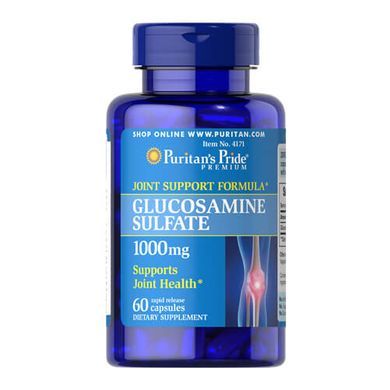 Puritan's Pride Glucosamine Sulfate 1000 mg 60 капсул Глюкозамин и хондроитин