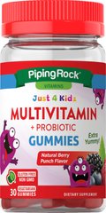 nature's truth just for kid multivitamin + probiotic 30 вегетаріанських жувальних таблеток Для дітей