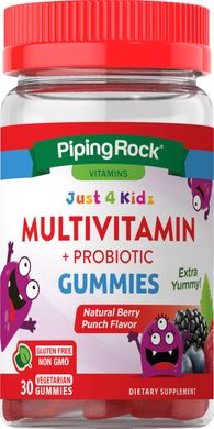 nature's truth just for kid multivitamin + probiotic 30 вегетарианских жевательных таблеток Для детей