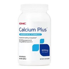 GNC Calcium Plus Magnesium & Vitamin D-3 600mg 180 капсул Кальций