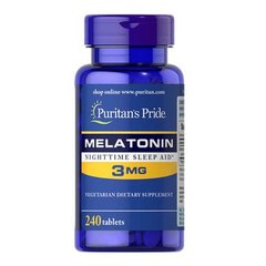 Puritan's Pride Melatonin 3 mg 240 таб Мелатонин