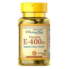 Puritan's Pride Vitamin E-400 IU 50 капс Вітамін E