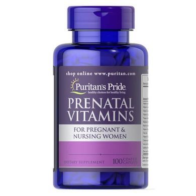 Puritan's Pride Prenatal Vitamins 100 таб. Вітаміни для жінок