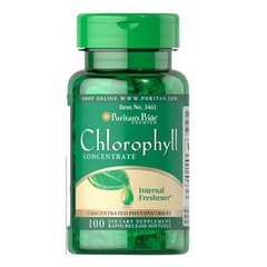 Puritan's Pride Chlorophyll Concentrate 50 mg 100 жидких капсул Хлорофил
