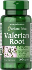 Puritan's Pride Valerian Root 265mg 100 капсул Добавки на основі трав