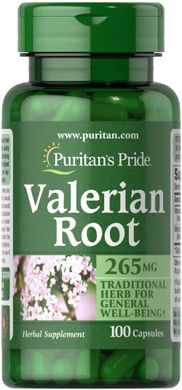 Puritan's Pride Valerian Root 265mg 100 капсул Добавки на основе трав