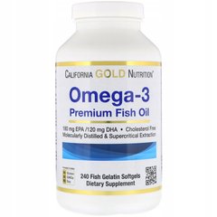 California Gold Nutrition Omega-3 240 капс Жирные кислоты