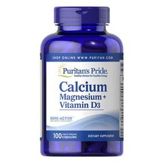Puritan's Pride Calcium Magnesium plus Vitamin D3 100 капс Кальцій