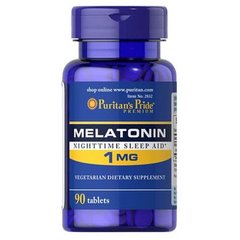 Puritan's Pride Melatonin 1 mg 90 таб. Мелатонін