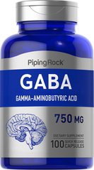 Piping Rock	GABA 750 mg 100 капсул GABA