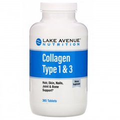 Lake Avenue Hydrolyzed Collagen Type 1 & 3 365 таблеток Для суставов и связок