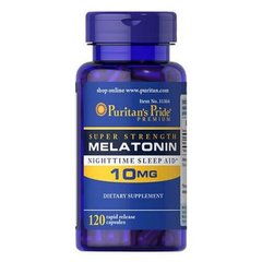 Puritan's Pride Melatonin 10 mg 120 капсул Мелатонин
