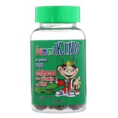 Gummi King Echinacea Plus Vitamin C and Zinc 60 жувальних цукерок Комплекс мультивітамінів для дітей