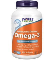 NOW Omega-3 200 капсул Омега-3