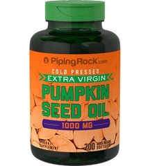 Piping Rock	Pumpkin Seed Oil 1000 mg 200 софт-гелеві капсули  Добавки на основі трав