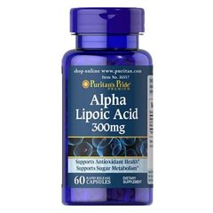 Puritan's Pride Alpha Lipoic Acid 300 mg 60 капсул Альфа-липоевая кислота
