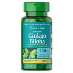 Puritan's Pride Ginkgo Biloba 120 mg 100 капсул Гинко билоба