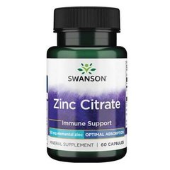 Swanson Zinc Citrate 50 mg 60 капсул Цинк