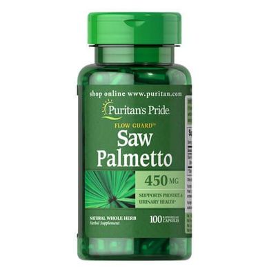Puritan's Pride Saw Palmetto 450 mg 100 капсул Saw Palmetto