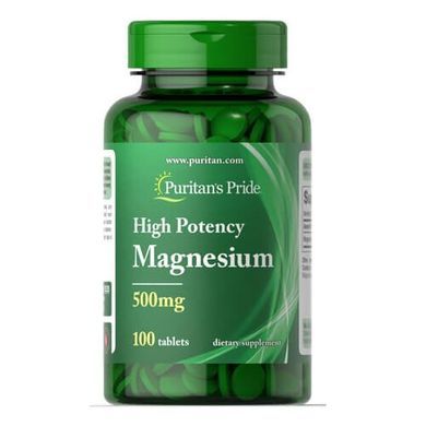 Puritan's Pride Magnesium 500 mg 100 таблеток Магний