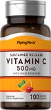 245 грн Витамины PipingRok Vitamin C 500 mg with Rosehips замедленного высвобождения, 100 капсул