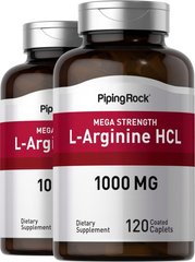 Piping Rock	L-Arginine 1000 mg 120 caplets Аминокислоты